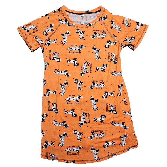 Halloweenie Mummy Nightgown Sleep Shirt Size Small Dog Holiday October Pumpkin - Picture 3 of 8